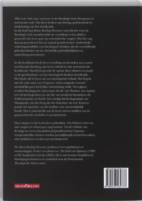 Productafbeelding: achterkant van Grondvormen van theologische systematiek