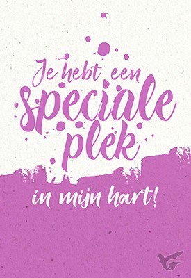 Productafbeelding: voorkant van Wenskaart je hebt een speciale plek in m