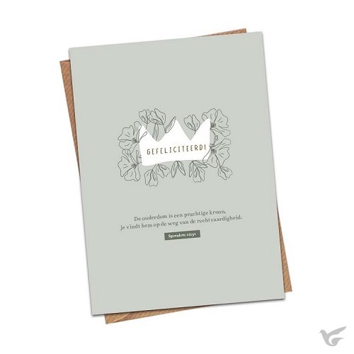 Productafbeelding: voorkant van Spreuken 16:31 gefeliciteerd de ouderdom