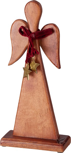 Productafbeelding: voorkant van Angel standing Wood 32cm
