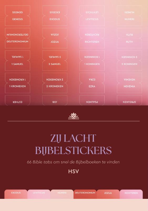 Productafbeelding: voorkant van Zij Lacht bijbelstickers HSV