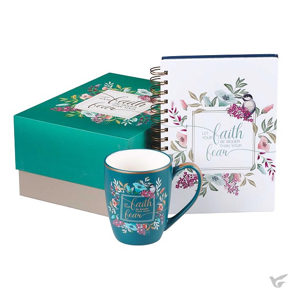 Productafbeelding: voorkant van Faith Fear - Journal & Mug