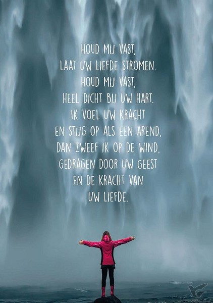 Productafbeelding: voorkant van Wenskaart Houd mij vast laat Uw liefde