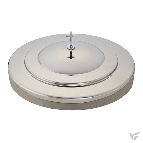 Productafbeelding: voorkant van Communion tray cover stainless steel/sil