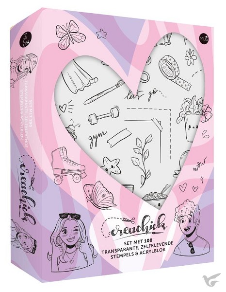 Productafbeelding: voorkant van Creachick stempelset