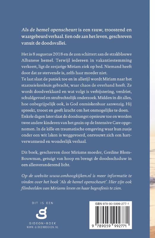 Productafbeelding: achterkant van Als de hemel openscheurt