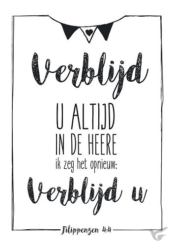 Productafbeelding: voorkant van Poster a5 hsv verblijd u altijd in de