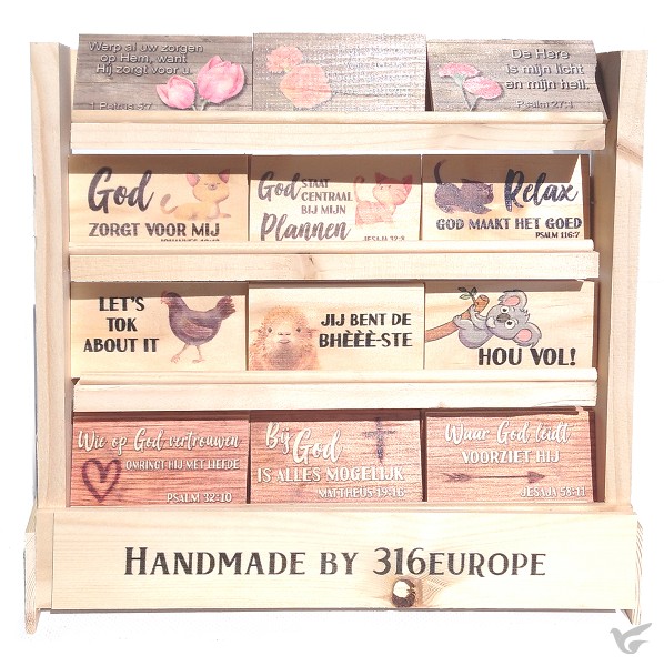 Productafbeelding: voorkant van Display voor 12x5 magneten hout
