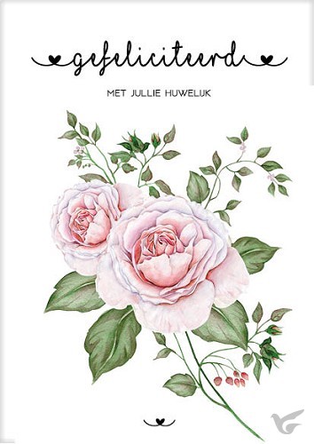 Productafbeelding: voorkant van Kaart gefeliciteerd huwelijk
