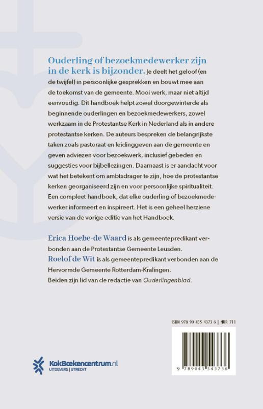Productafbeelding: achterkant van Handboek voor de ouderling & bezoekmedewerker
