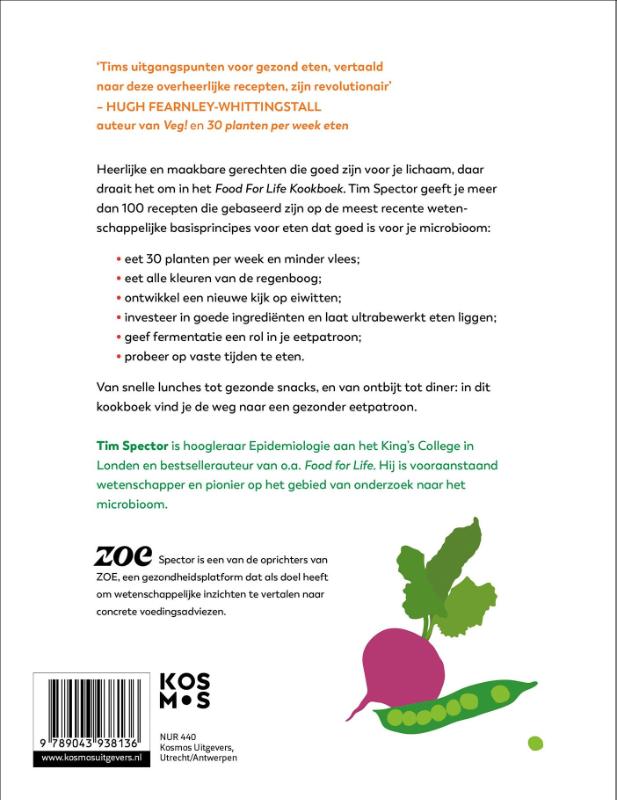 Productafbeelding: achterkant van Het food for life kookboek