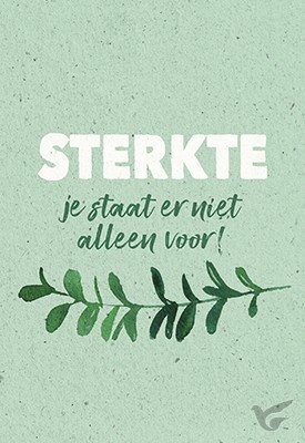 Productafbeelding: voorkant van Wenskaart sterkte je staat er niet allee
