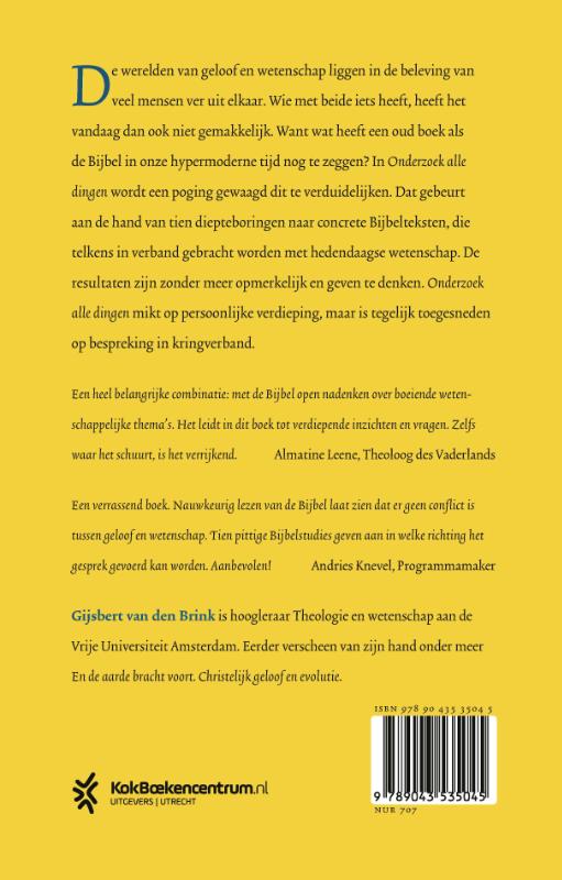Productafbeelding: achterkant van Onderzoek alle dingen