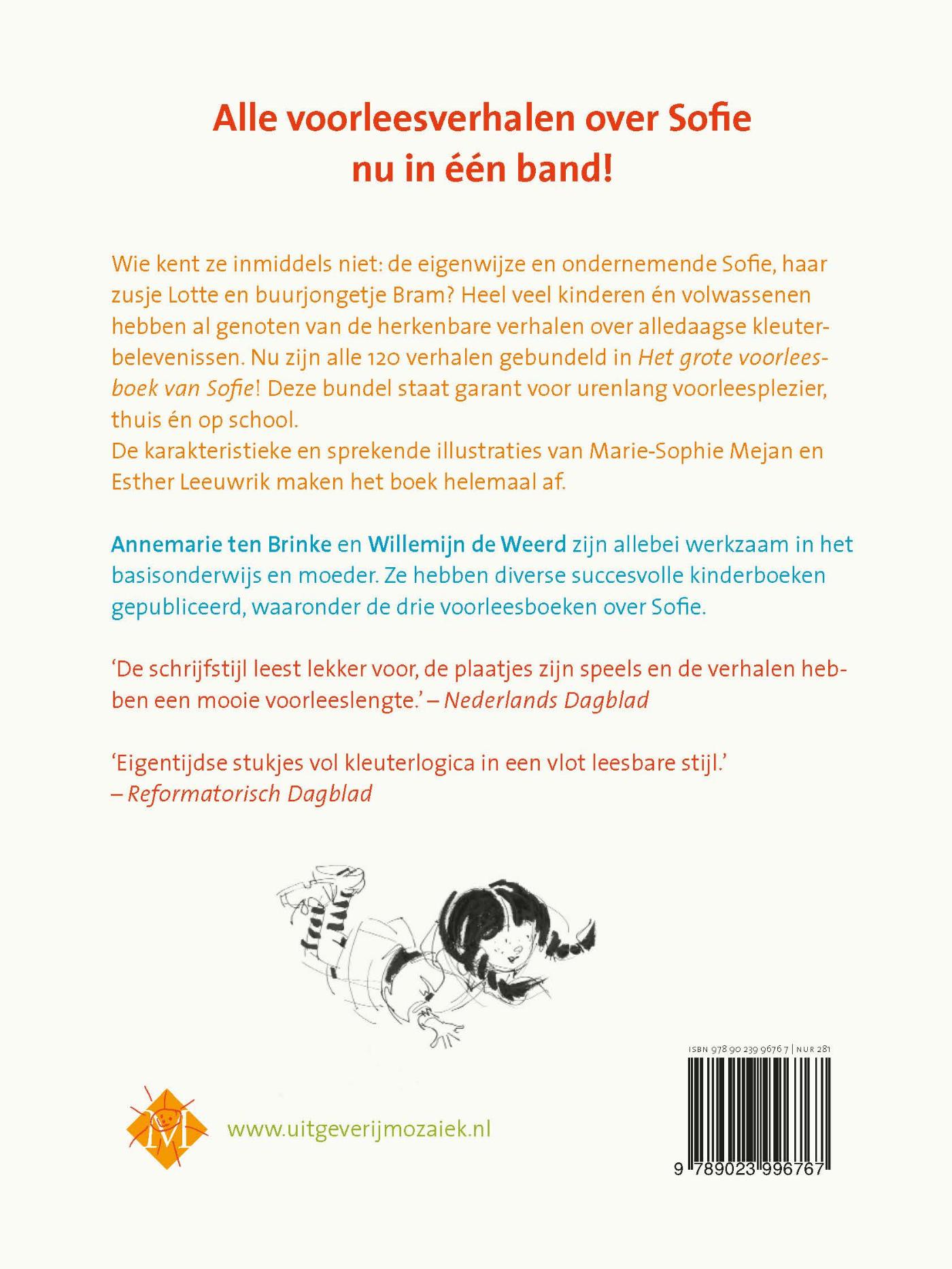 Productafbeelding: achterkant van Het grote voorleesboek van Sofie