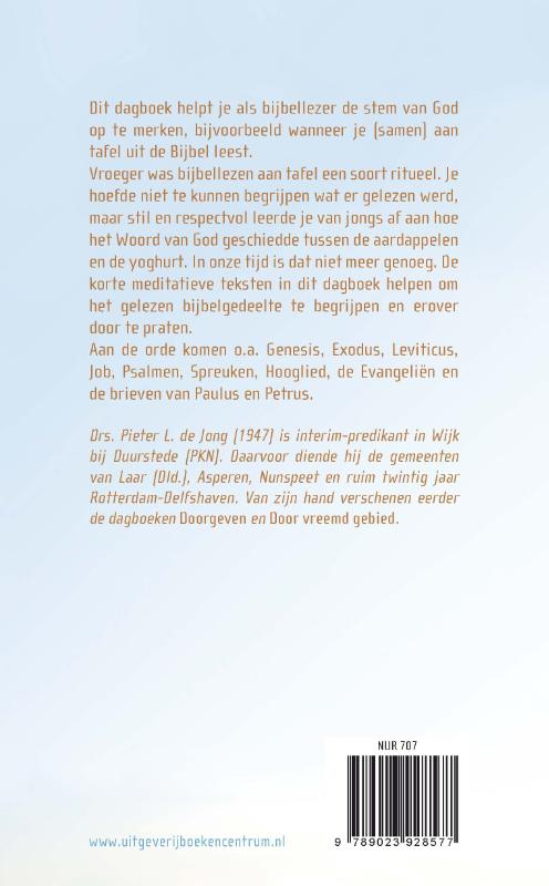 Productafbeelding: achterkant van Zijn roepstem horen/ Bijbels dagboek