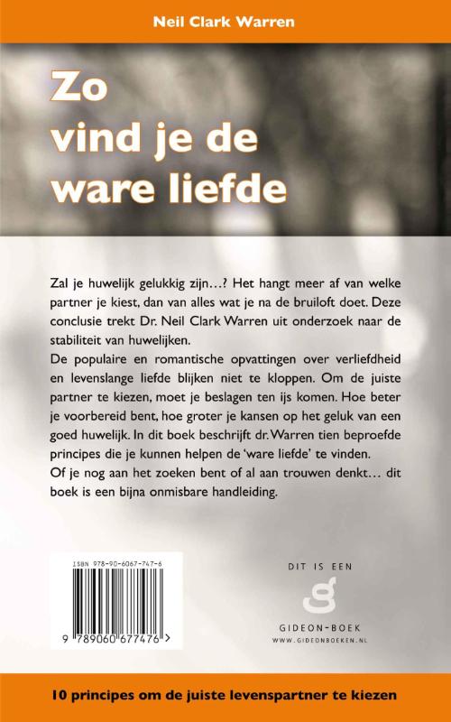 Productafbeelding: achterkant van Zo vind je de ware liefde