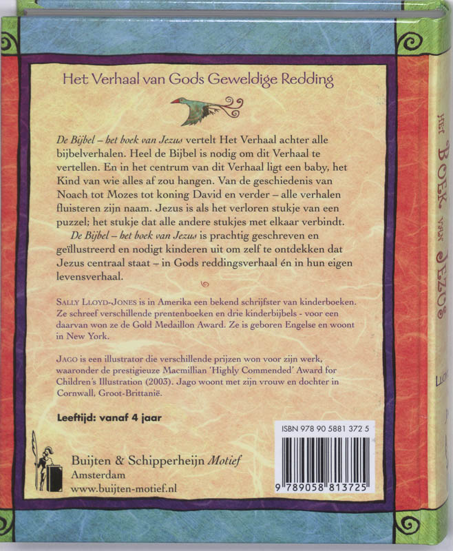 Productafbeelding: achterkant van De Bijbel het boek van Jezus