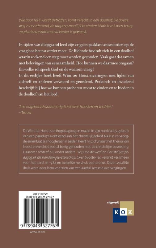Productafbeelding: achterkant van Over troosten en verdriet