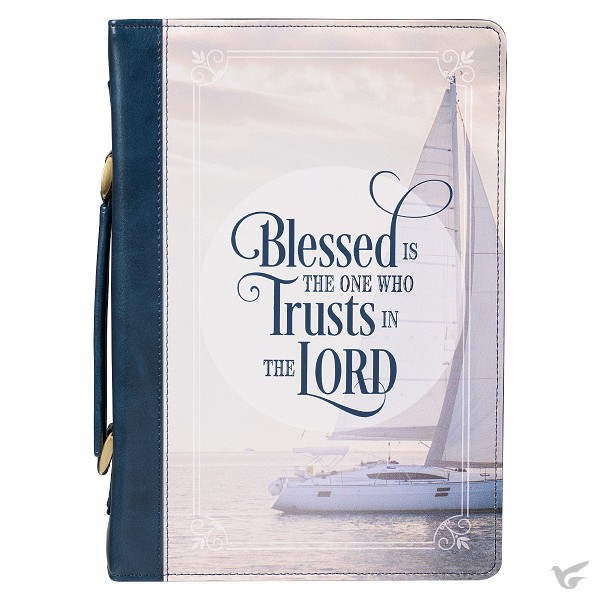 Productafbeelding: voorkant van Blessed Is The One Nautical Navy Faux Le