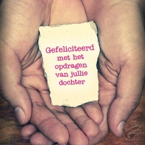 Productafbeelding: voorkant van Kaart gefeliciteerd opdragen dochter