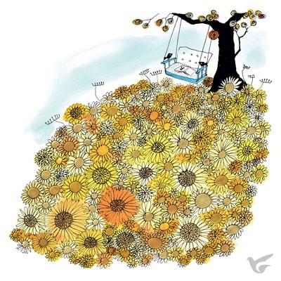 Productafbeelding: voorkant van Wenskaart zonnebloemen