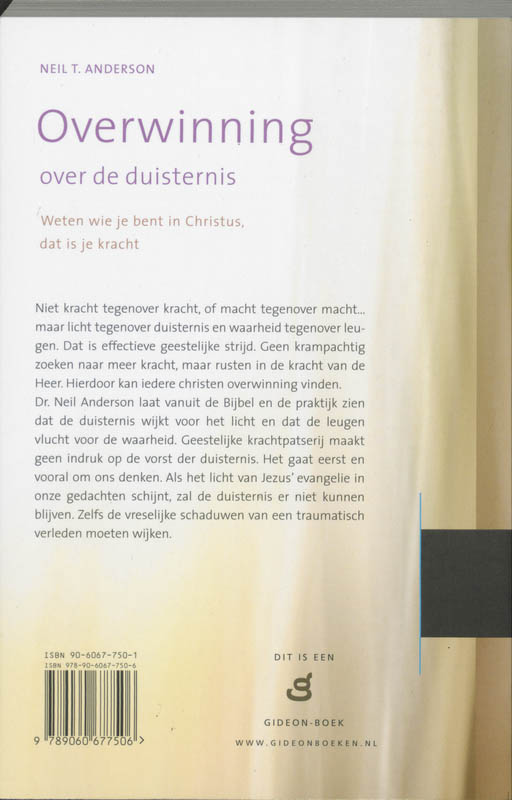 Productafbeelding: achterkant van Overwinning over de duisternis