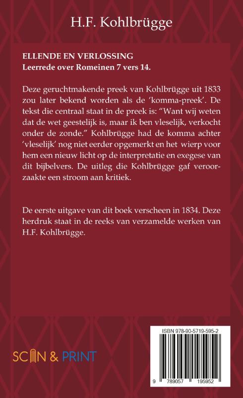 Productafbeelding: achterkant van Ellende en Verlossing