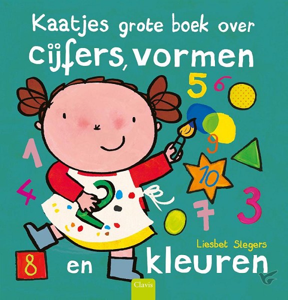 Productafbeelding: voorkant van Kaatjes grote boek over cijfers, vormen