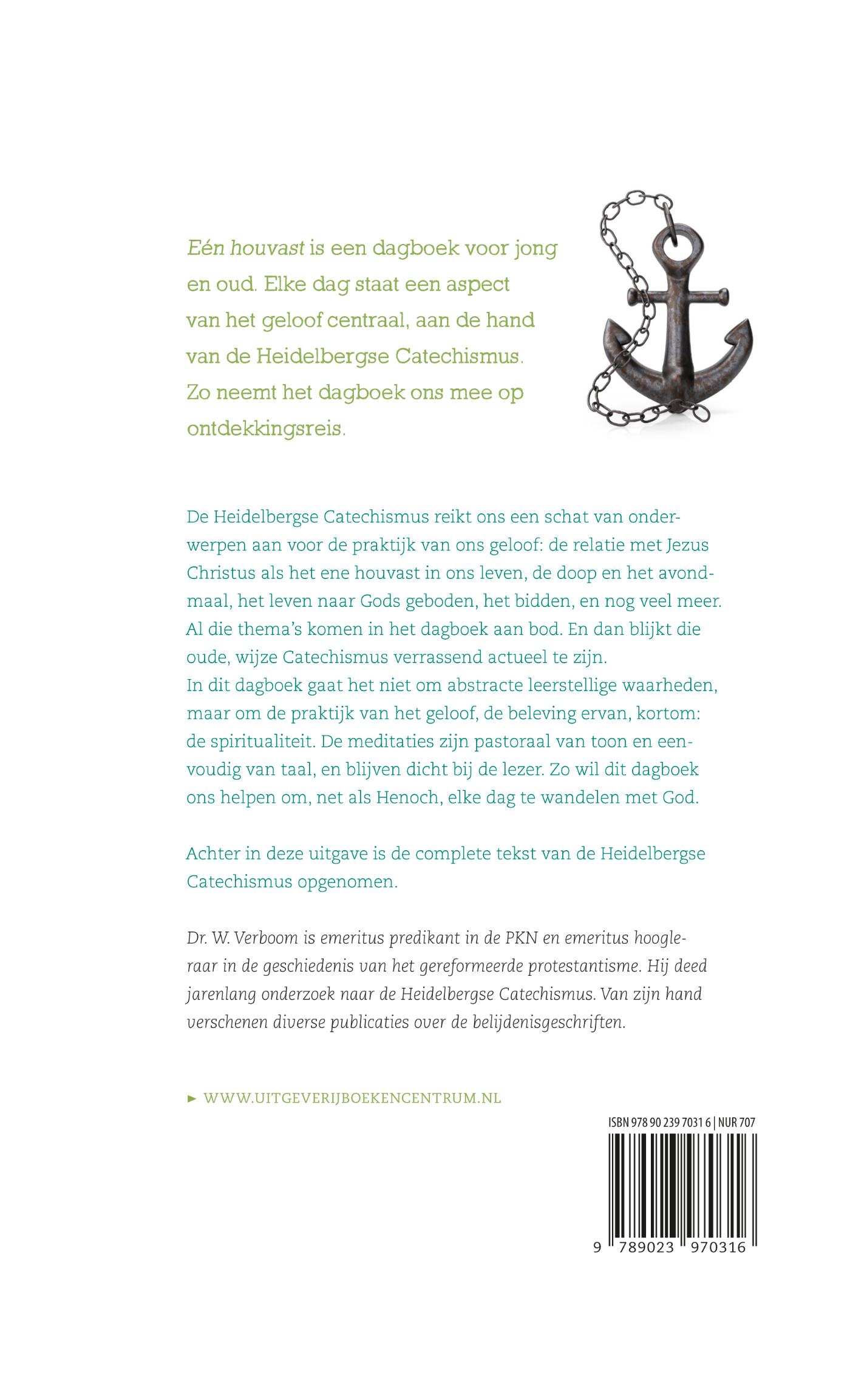 Productafbeelding: achterkant van Eén houvast / Dagboek over persoonlijk geloven