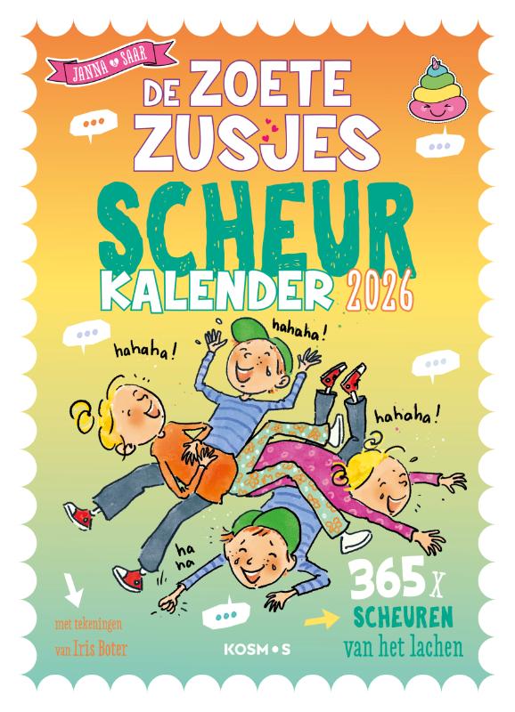Productafbeelding: voorkant van De Zoete Zusjes moppenscheurkalender