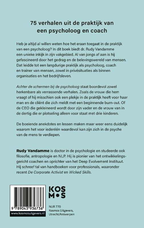 Productafbeelding: achterkant van Achter de schermen bij de psycholoog