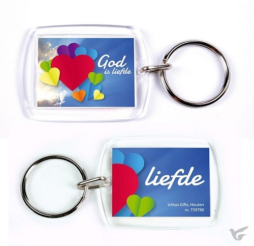Productafbeelding: voorkant van Sleutelhanger God is liefde