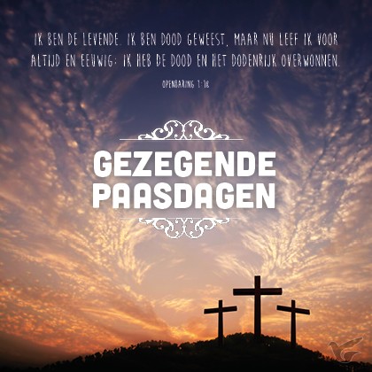 Productafbeelding: voorkant van Kaart gezegende paasdagen Openb 1:18
