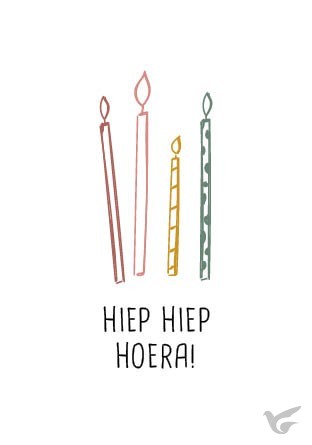 Productafbeelding: voorkant van Wenskaart hiep hiep hoera