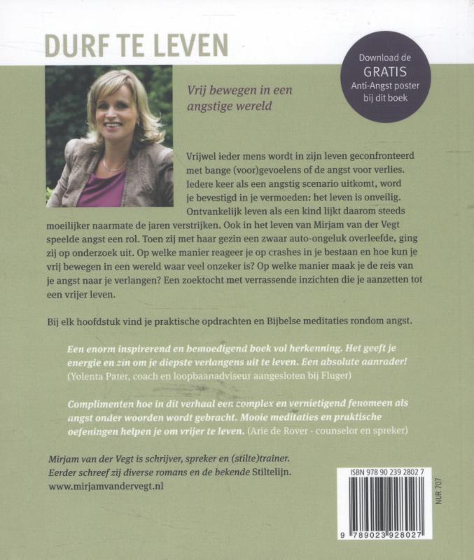 Productafbeelding: achterkant van Durf te leven