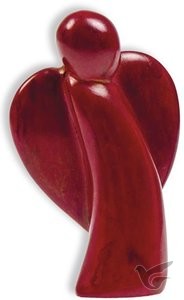 Productafbeelding: voorkant van Beeld engel rood 6,5cm
