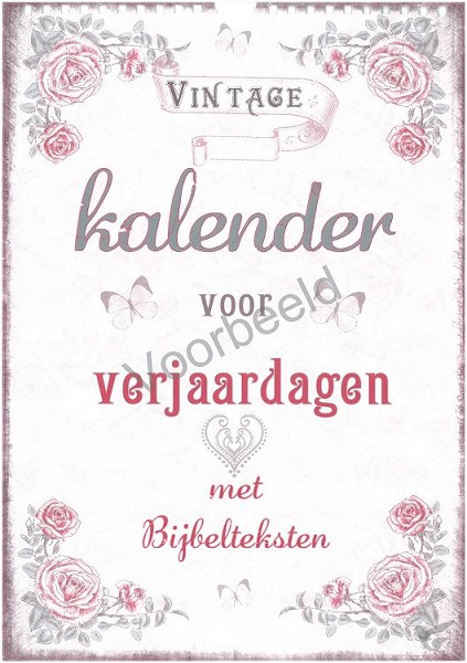 Productafbeelding: voorkant van Verjaardagskalender vintage