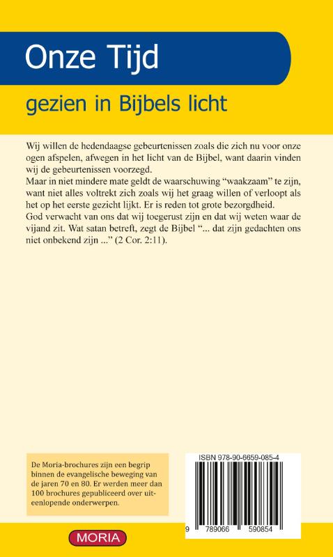 Productafbeelding: achterkant van Onze tijd gezien in bijbels licht