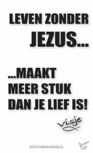 Productafbeelding: voorkant van Minikaart visje leven zonder Jezus ma...