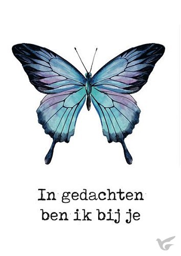 Productafbeelding: voorkant van Kaart in gedachten ben ik bij je