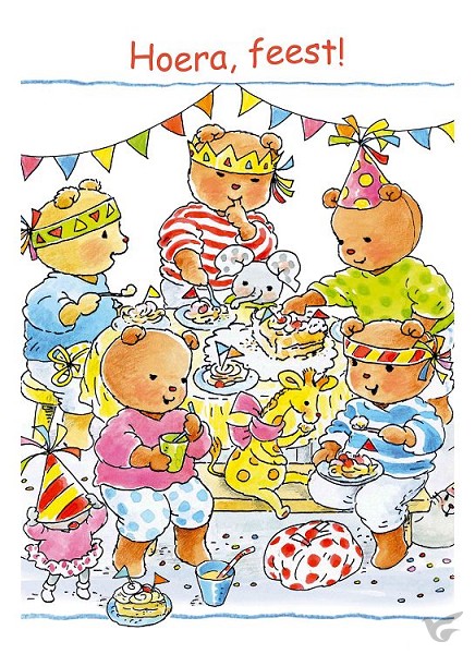 Productafbeelding: voorkant van Ansichtkaart 10,5x15 bobbi hoera feest