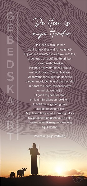 Productafbeelding: voorkant van Gebedskaart De Heer is mijn Herder