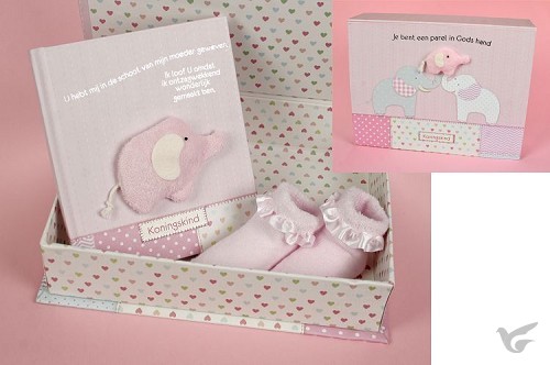 Productafbeelding: voorkant van Babydoos roze je bent een parel in Gods