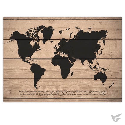 Productafbeelding: voorkant van Wandbord God had de wereld zo lief