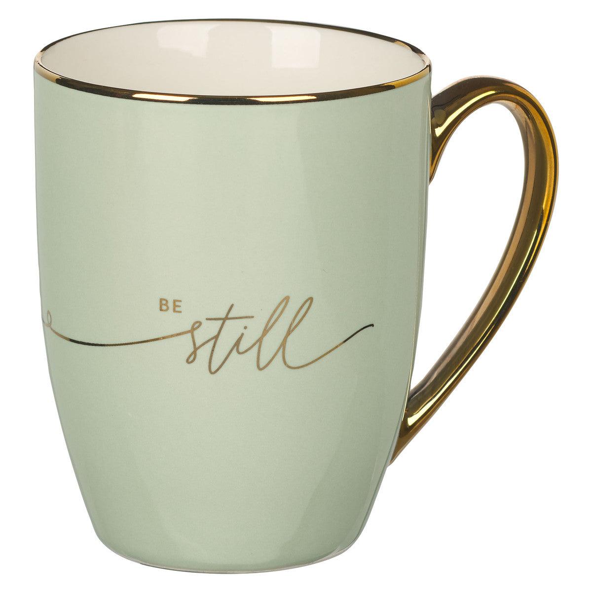 Productafbeelding: voorkant van Be Still Soft Green and Gold
