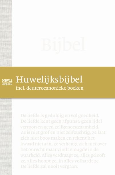 Productafbeelding: voorkant van Bijbel NBV21 Huwelijksbijbel met DC