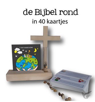Productafbeelding: voorkant van De bijbel rond in 40 kaartjes