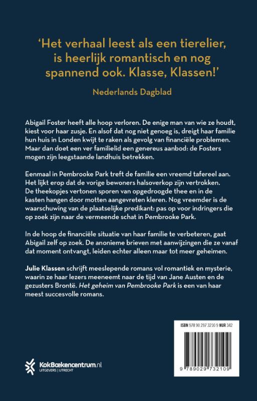 Productafbeelding: achterkant van Het geheim van Pembrooke Park