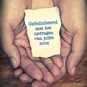 Productafbeelding: voorkant van Kaart gefeliciteerd opdragen zoon