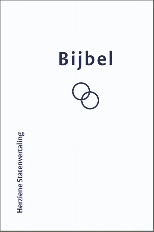 Productafbeelding: voorkant van Bijbel Huwelijksbijbel Herziene Statenvertaling wit